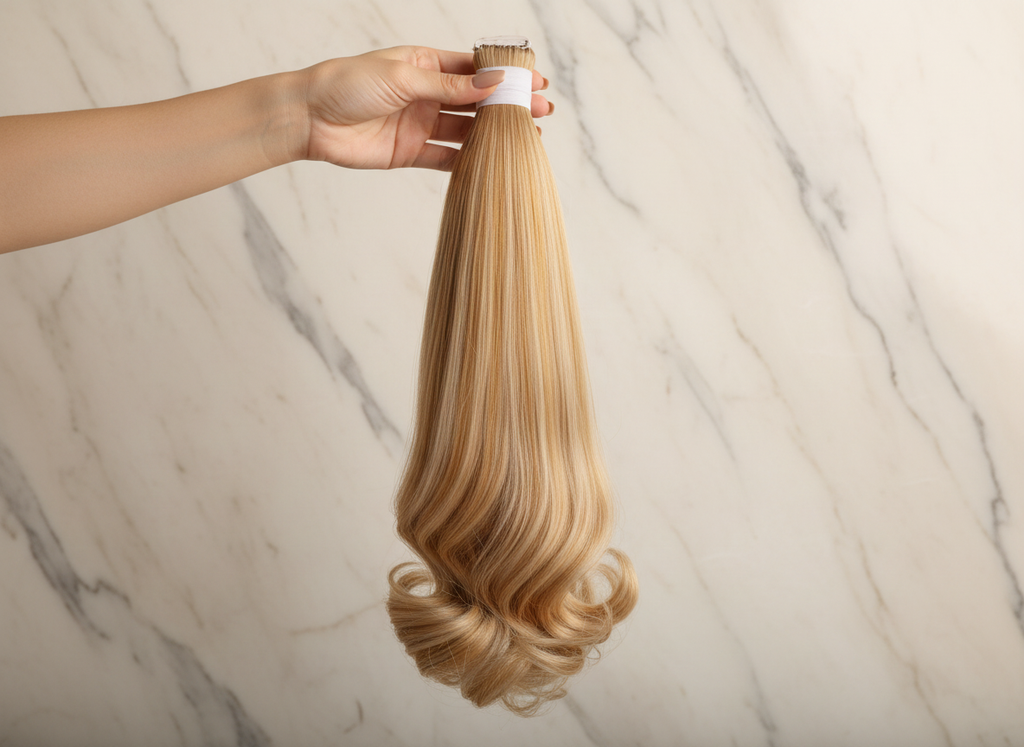 Extension de cheveux synthétiques en queue de cheval, lisse et droite, à clip, style enroulé, 18 pouces